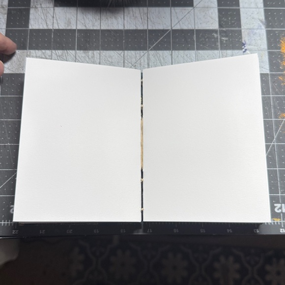 Blue and Gold Butterfly Dragonfly Hand Sewn Notebook Made in Alaska - Picture 4 of 4